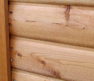 SHEDS xx - Close up view of cladding