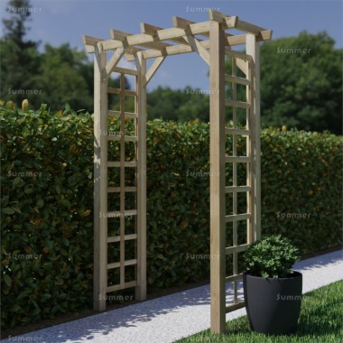 Garden Arch 28 - Square Trellis, Pressure Treated Garden Arch 28 - Square Trellis, Pressure Treated