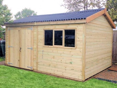 Pressure Treated Apex Shed 632 - Thicker Boards, Corrugated Roof, Fitted Free