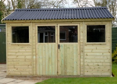 Pressure Treated Apex Shed 636 - Thicker Boards, Corrugated Roof, Fitted Free