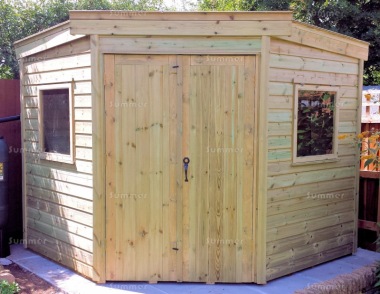 Pressure Treated Corner Shed 663 - Thicker Boards, Fitted Free