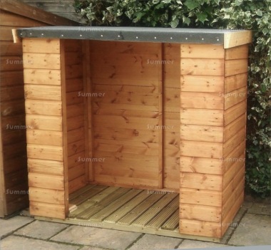 Log Store 139 - T and G Walls, Pressure Treated Decking Floor, Fitted Free