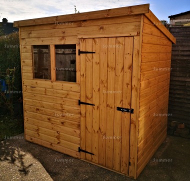 Shiplap Pent Shed 062 - T and G Floor and Roof, Fitted Free
