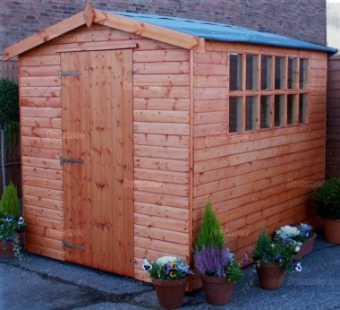 Apex Shed 101 - Georgian, T and G Floor and Roof, Fitted Free