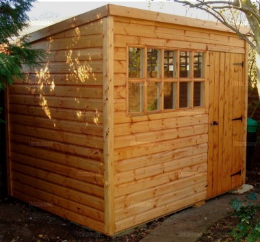Pent Shed 111 - Georgian Glazing, 2x2 Framing, Fitted Free