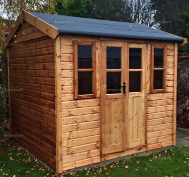 Shiplap Double Door Apex Shed 15 - Steeper Roof, Fitted Free