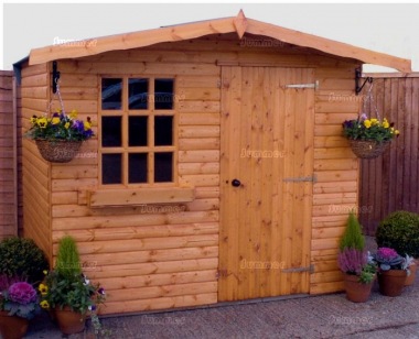 Reverse Apex Shed 26 - Loglap, Window Box, Fitted Free