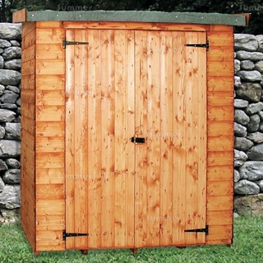 Pent Small Storage Shed 168 - Shiplap, Double Door