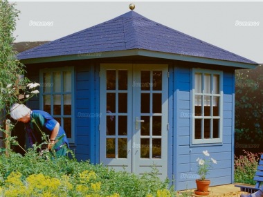 Double Glazed Corner Log Cabin 381 - Felt Tiles Double Glazed Corner Log Cabin 381 - Felt Tiles