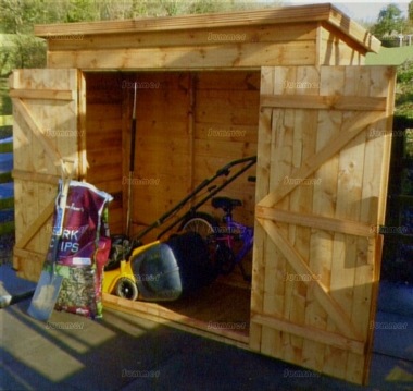 Malvern Tidystore Pent Shed - Double Door, All T and G Malvern Tidystore Pent Shed - Double Door, All T and G