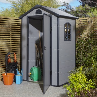 Rowlinson Airevale 4X3 Plastic Shed - Choice of 2 Colours, Polypropylene Panels