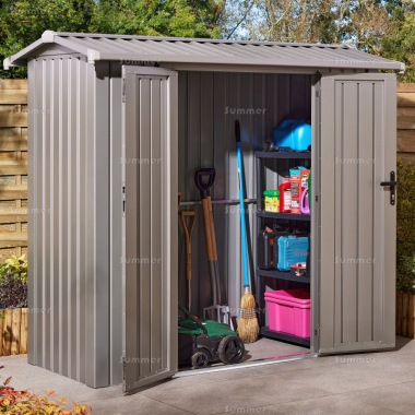 Rowlinson Brentvale 8X4 Metal Shed - Galvanized Steel