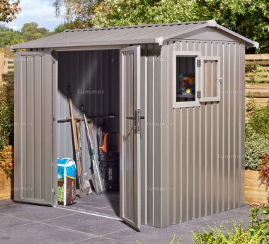 Rowlinson Brentvale 8X6 Metal Shed - Galvanized Steel