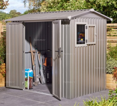 Rowlinson Brentvale 8X6 Metal Shed - Galvanized Steel Rowlinson Brentvale 8X6 Metal Shed - Galvanized Steel