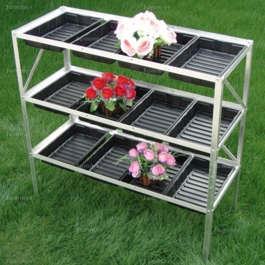 3 Tier Galvanized Steel Seed Tray Frame 395 - 12 Seed Trays