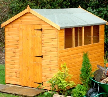 Apex Shed 142 - Shiplap, T and G Floor and Roof, Fitted Free