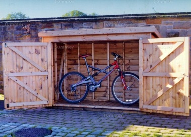 Pent Small Storage Shed 133 - Shiplap, Double Door