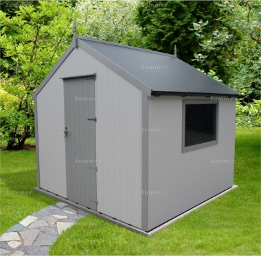 Painted Apex Shed 247 - Thermowood, Extra Tall Door