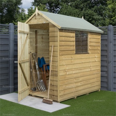 Rowlinson 6x4 Overlap Shed - Pressure Treated, FSC® Certified