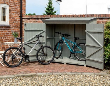 Rowlinson Heritage Wallstore Shed - Grey Wash Paint Finish, FSC® Certified