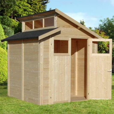 Rowlinson 7x7 Skylight Shed - Unpainted Natural, FSC® Certified