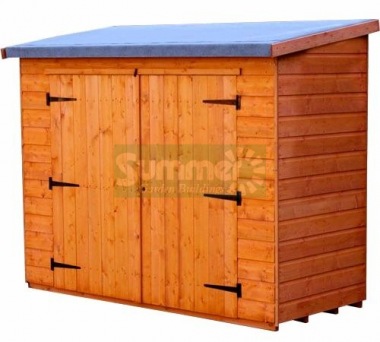 Shiplap Double Door Pent Roof Small Storage Shed 069
